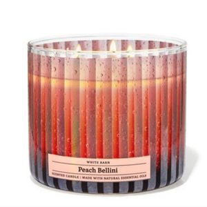 Bath & Body Works White Barn Peach Bellini3-Wick Candle 14.5 oz